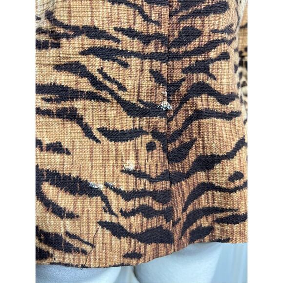 Anthracite Animal Print Fitted Jacket Blazer Size 6 - Picture 5 of 5